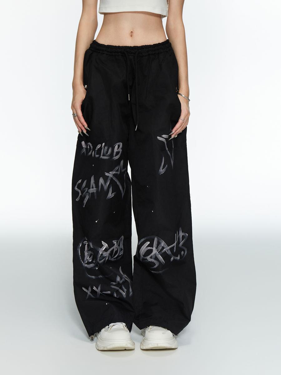 Women's Graphic Print Oversized Wide Leg Summer Loose Sweatpants