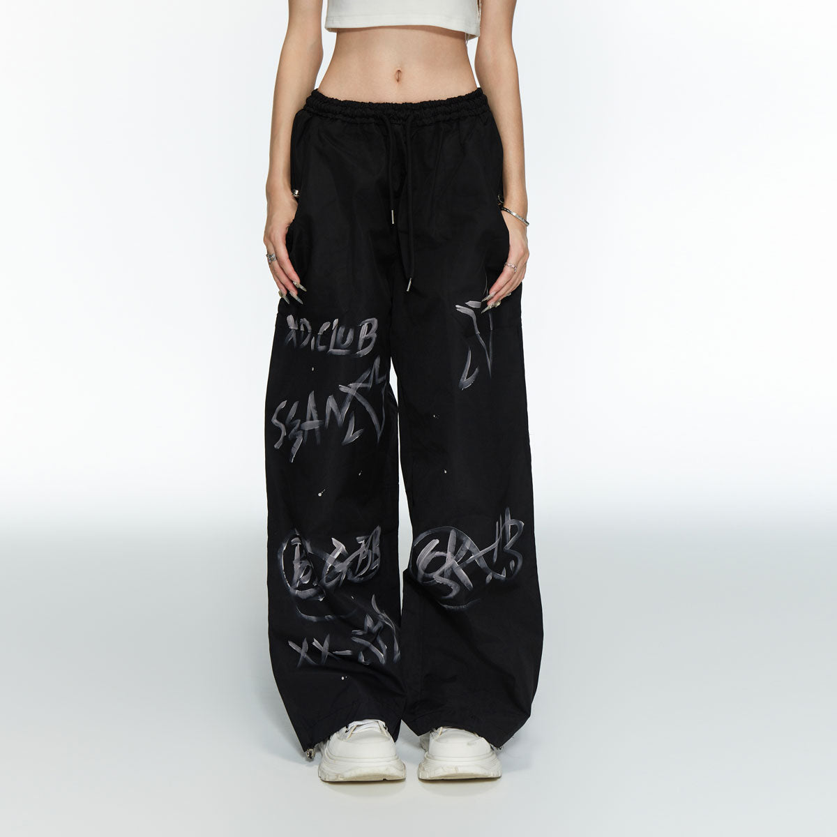 Women's Graphic Print Oversized Wide Leg Summer Loose Sweatpants