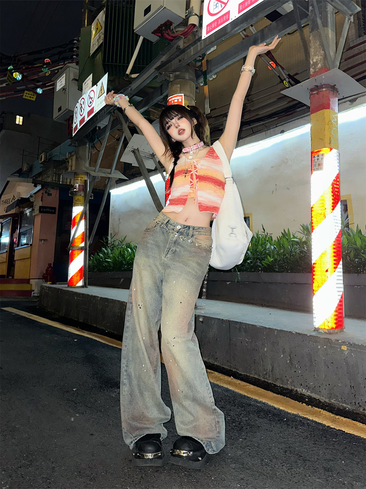 Gradient Loose Wide-Leg Jeans  Women's Spring/Summer Straight-Leg Pants