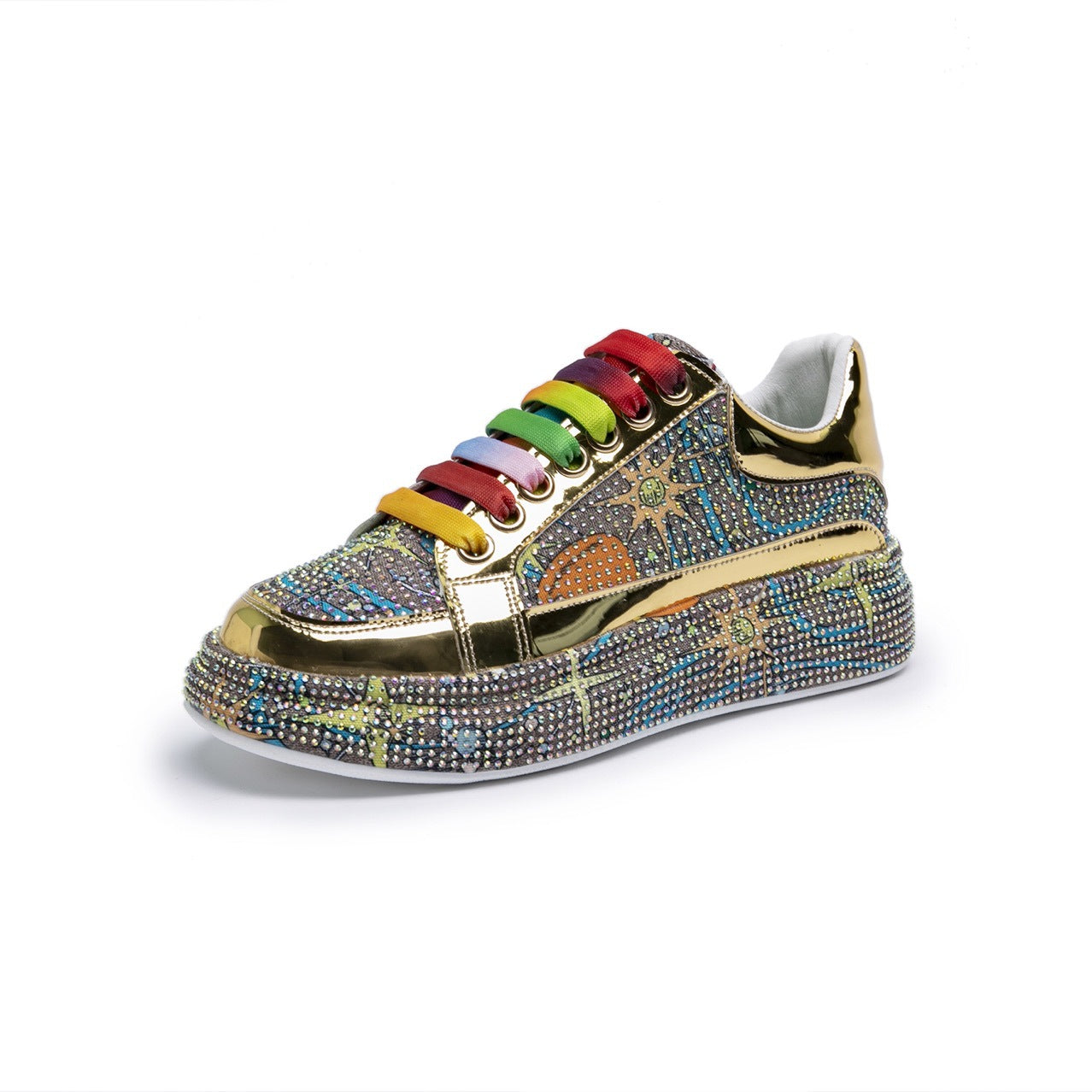 Women's Metallic Platform Spring and Summer Sandals