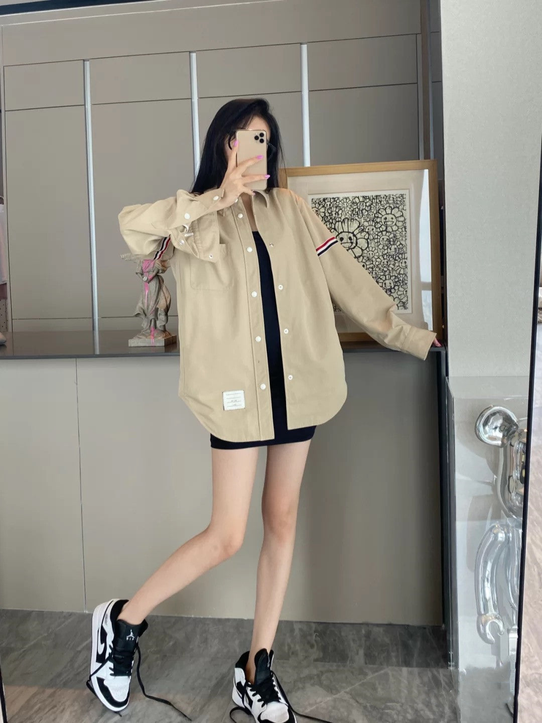 High Quality Trend Casual Couple Lapel Top