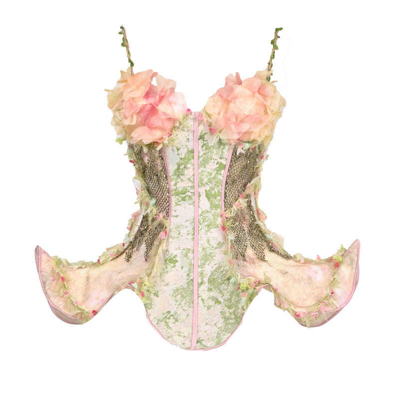 Women's Floral Lace Corset Spring Dress"