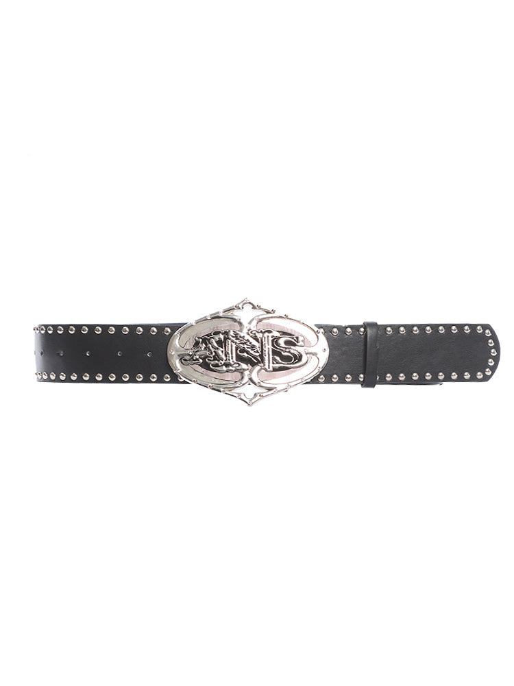 Women's Gothic Studded Wide Rivet Belt