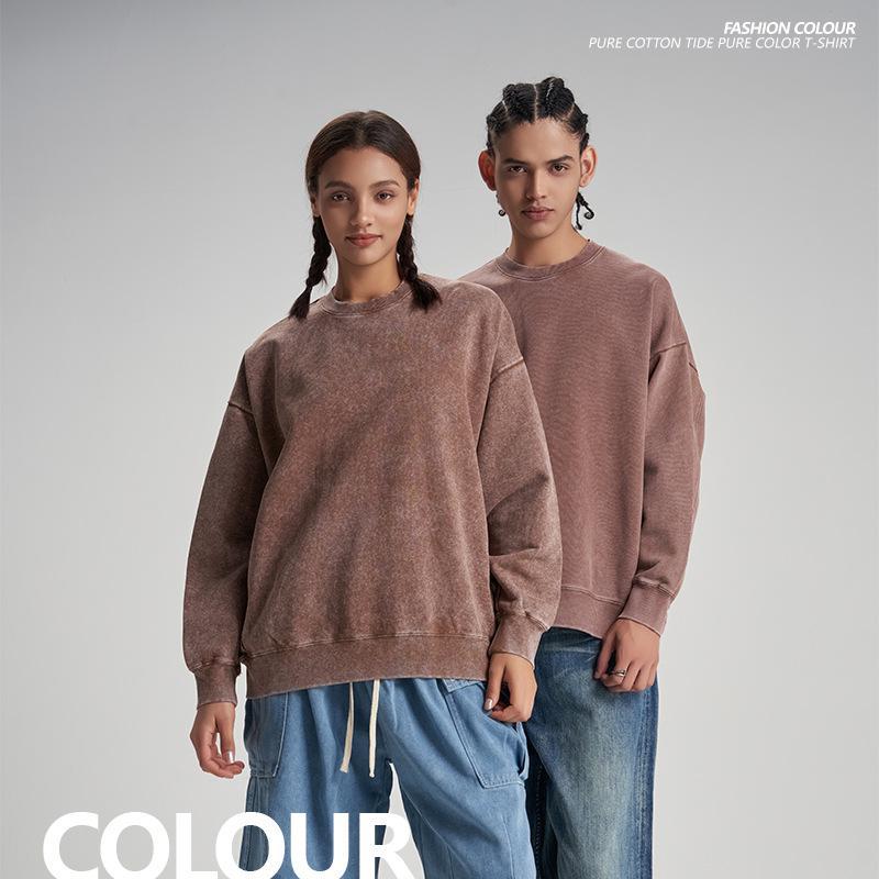 Tide Brand 350g Cotton Batik Sweatshirt