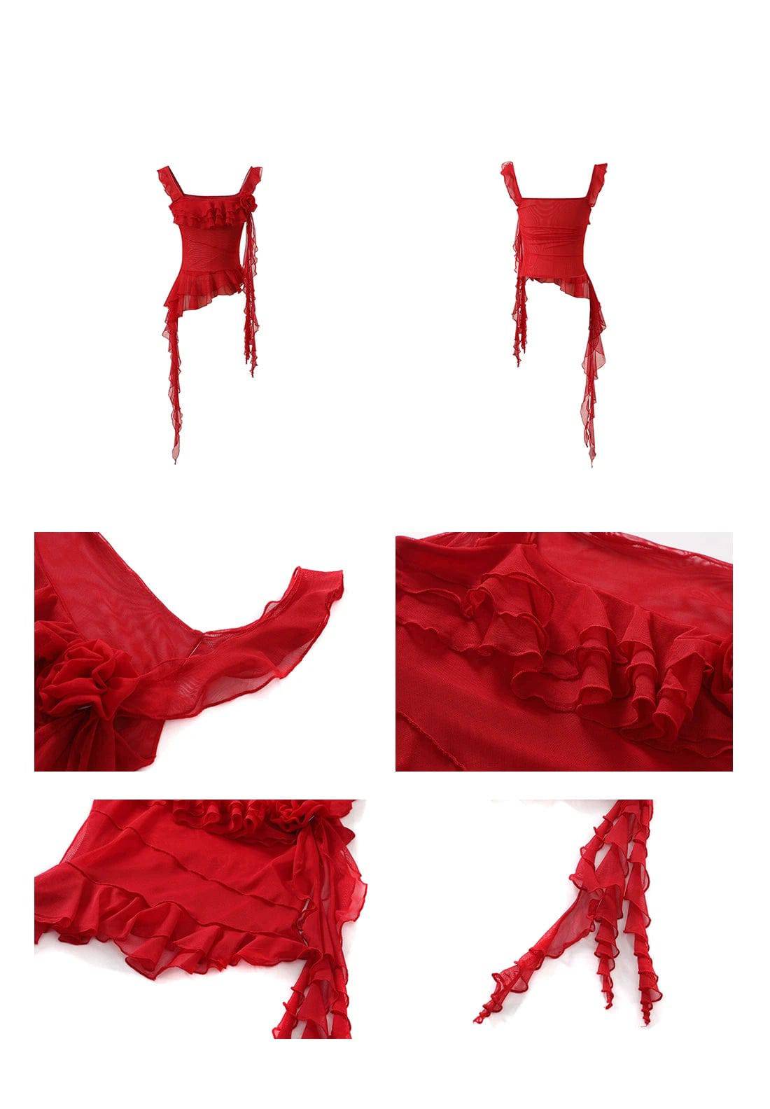 Women's Cinched Waist Cropped Gauze Camisole