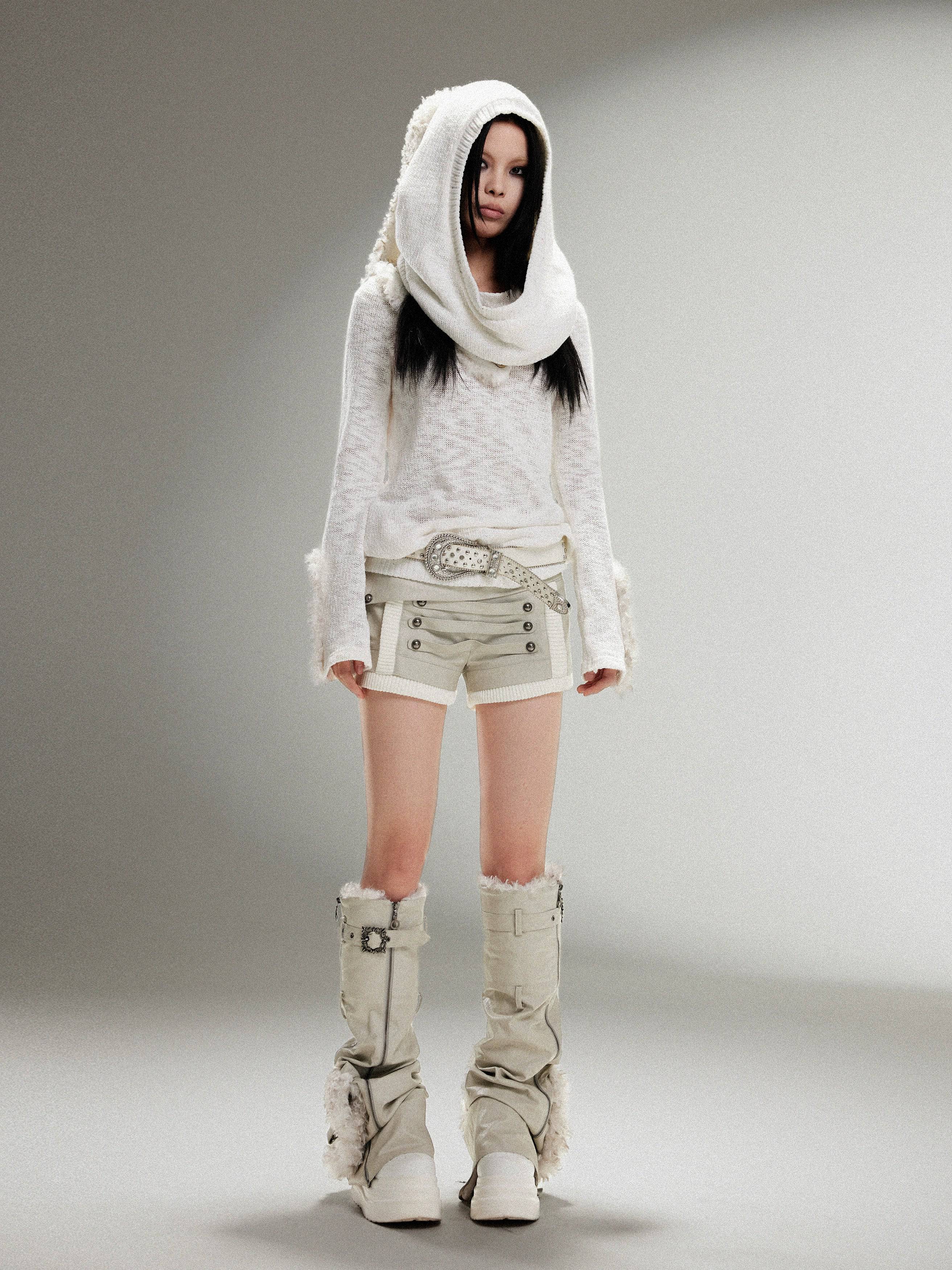 Women's Knitted Bunny Ears Warm Hat