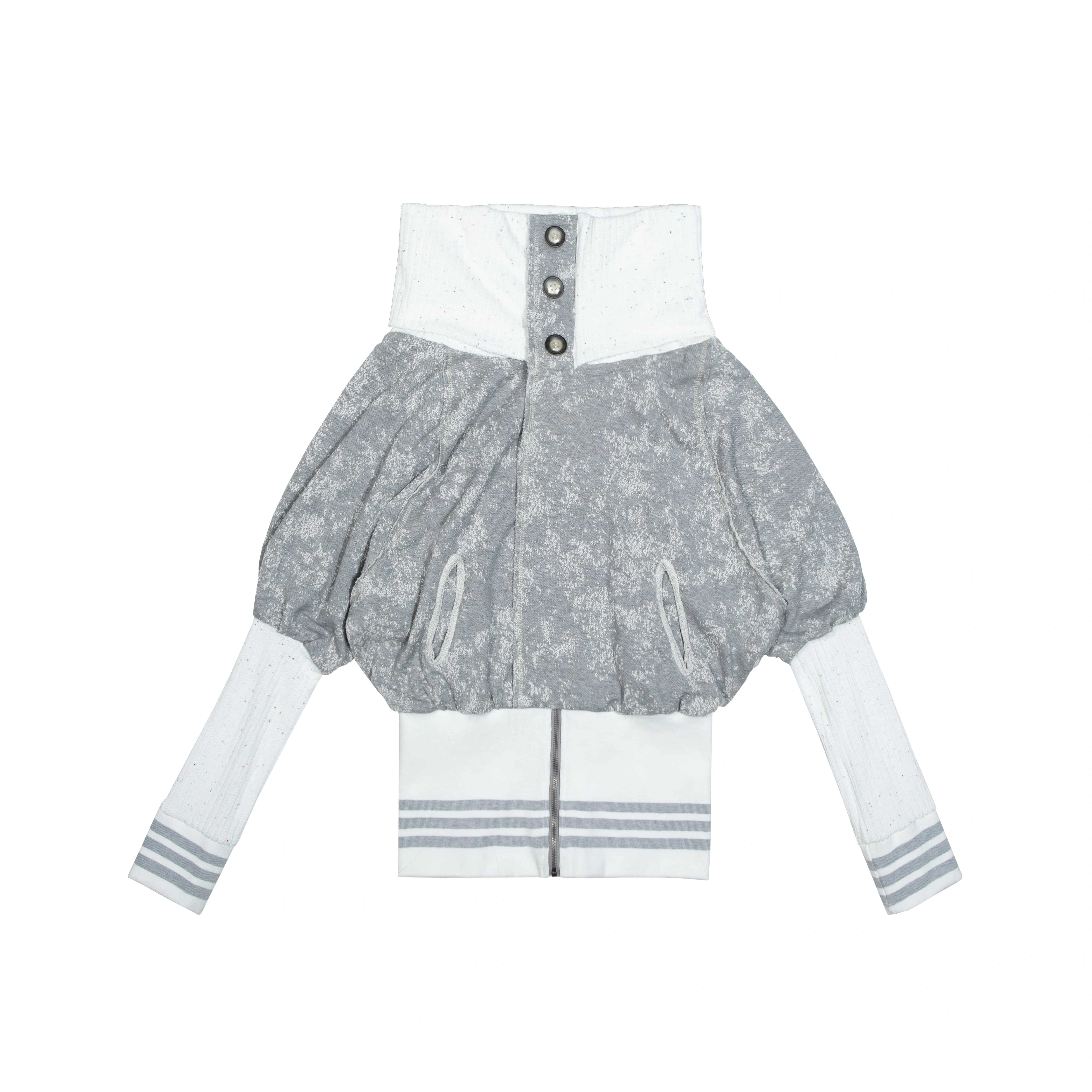 Women's Contrasting Panel Turtleneck Coat