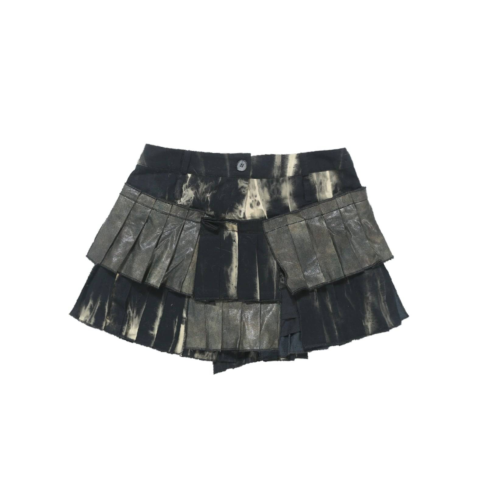 Women's Patch Pleated Skirt