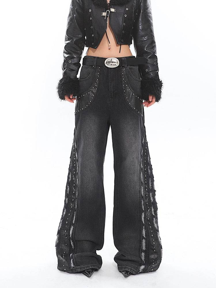 Women's Wash Vintage Wide Leg Pants