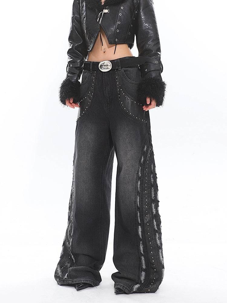 Women's Wash Vintage Wide Leg Pants