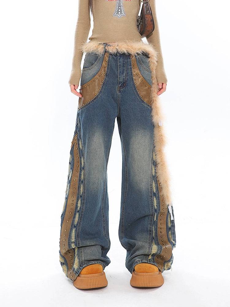 Women's Wash Vintage Wide Leg Pants