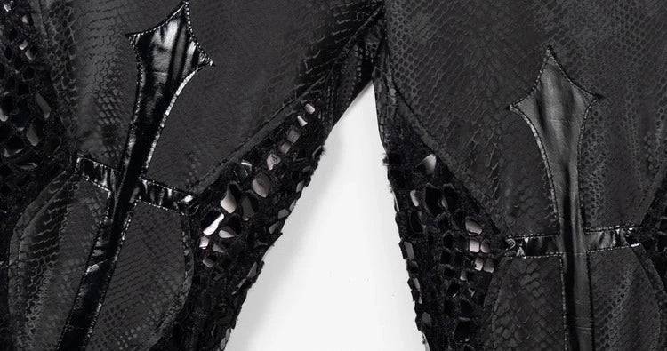 Women's Patent Leather Gothic Slim Low-Waisted Flared Trousers