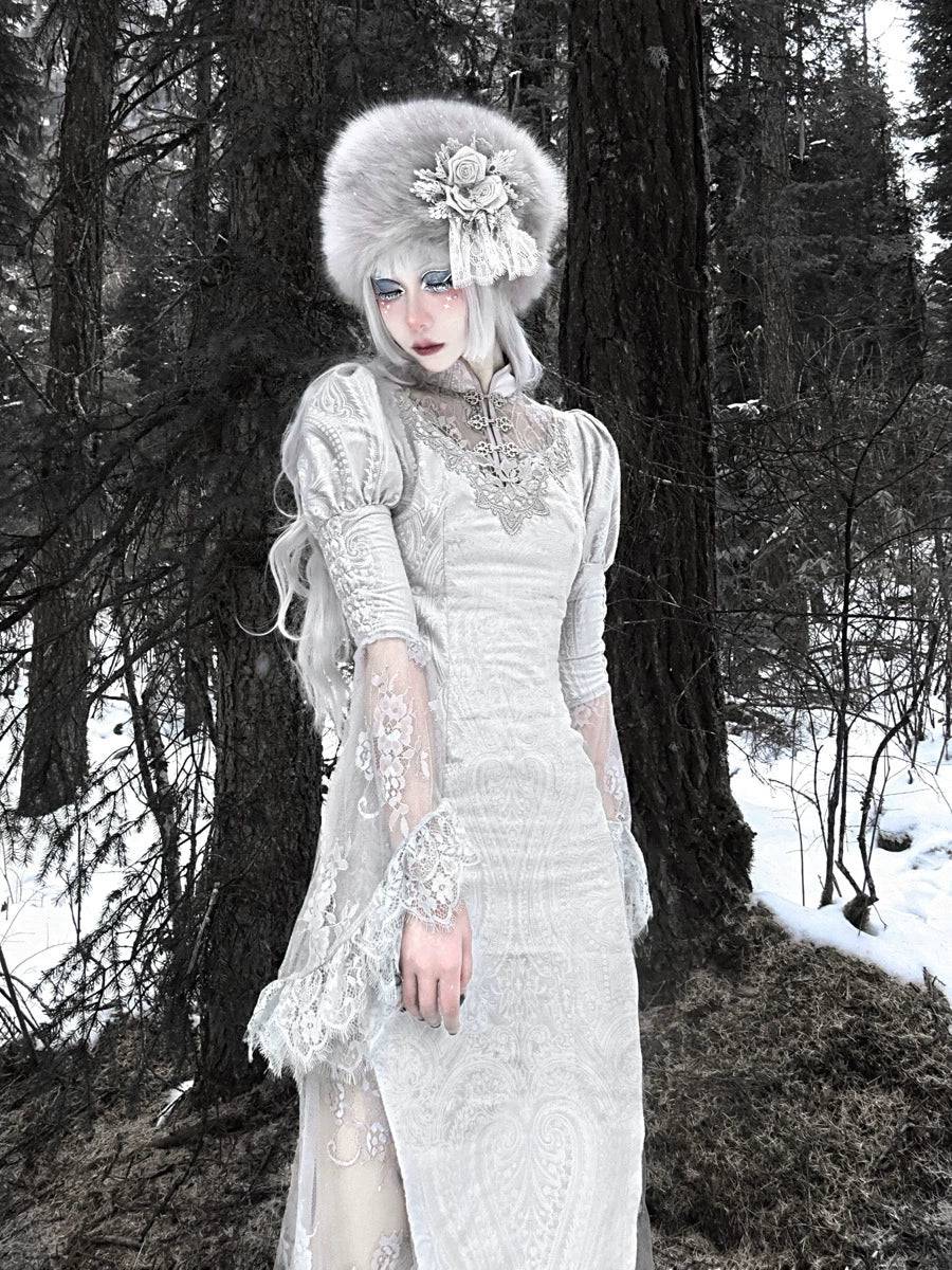 Gothic Velvet Fishtail Cheongsam for Christmas