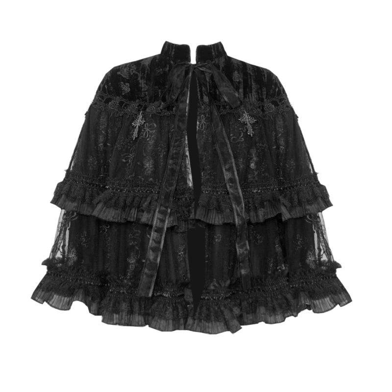 Women's Gothic Lace Dark Velvet Dress