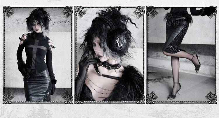 Women's Thick Cashmere Two-Wear High Neck Scarf Base Layer