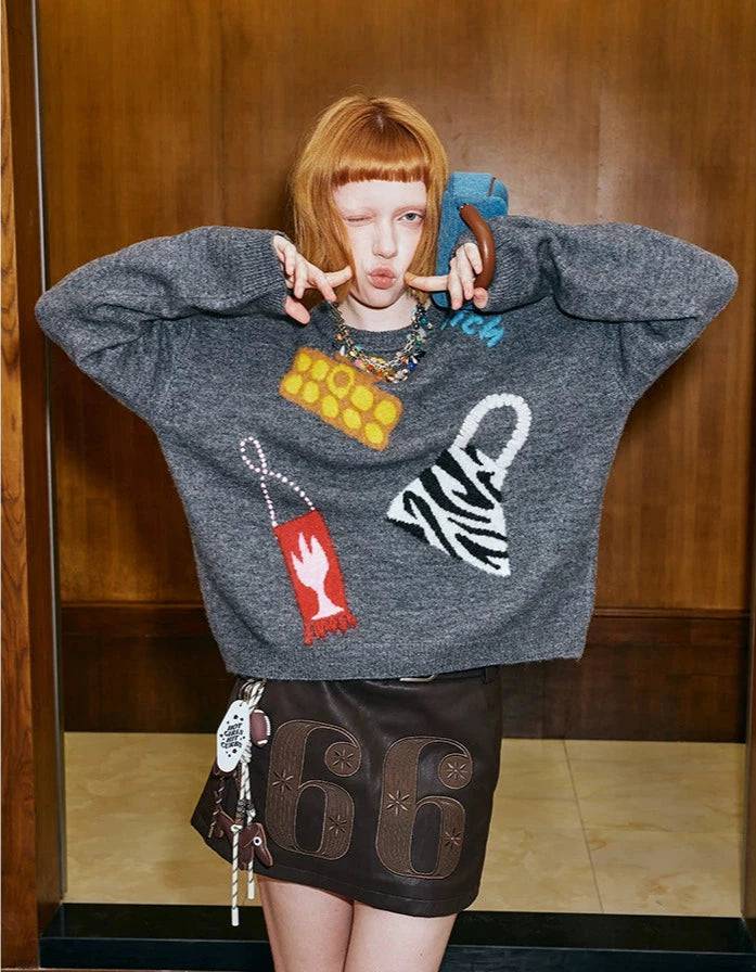 Women's Hand Embroidered Knitted Sweater