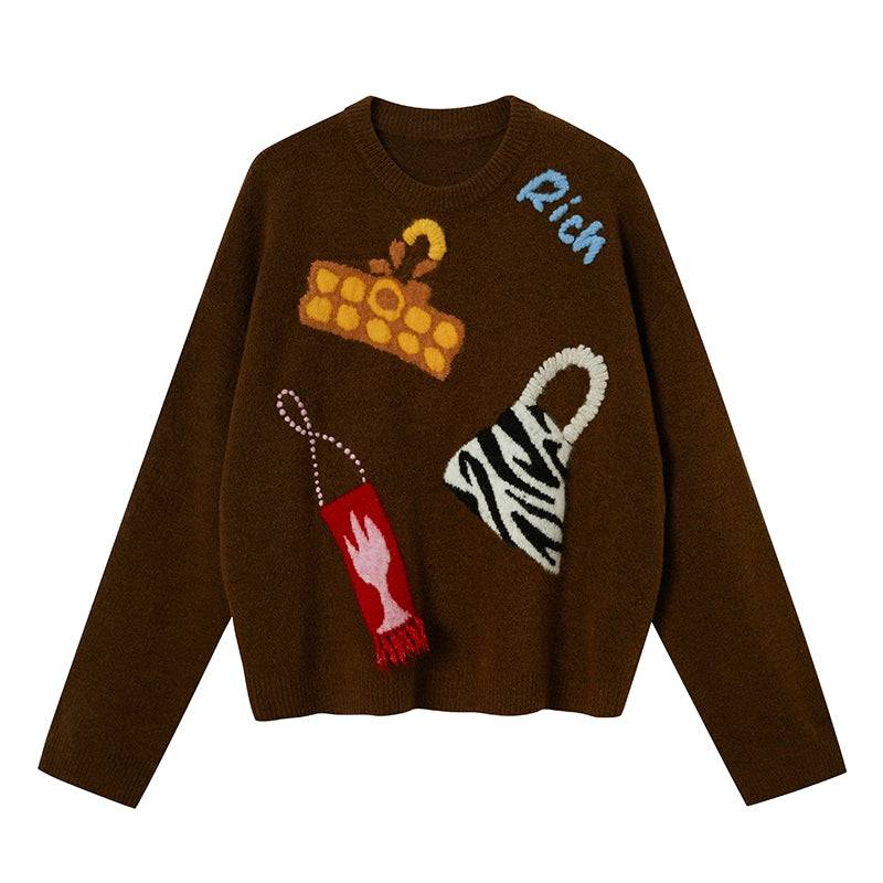 Women's Hand Embroidered Knitted Sweater