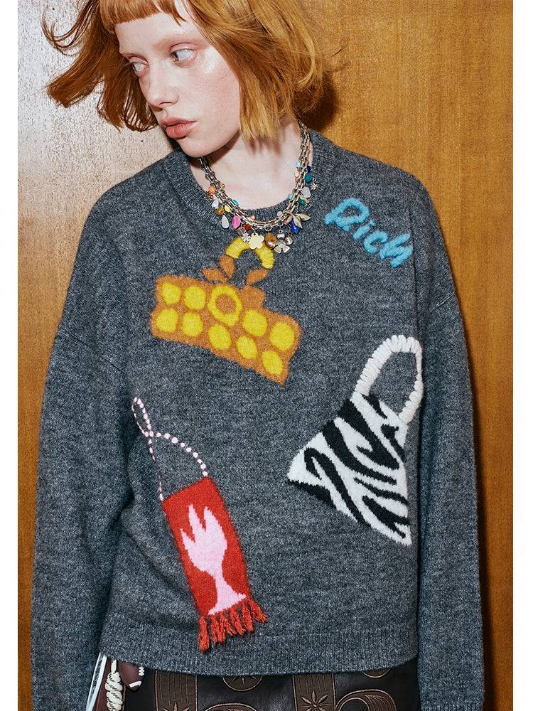Women's Hand Embroidered Knitted Sweater