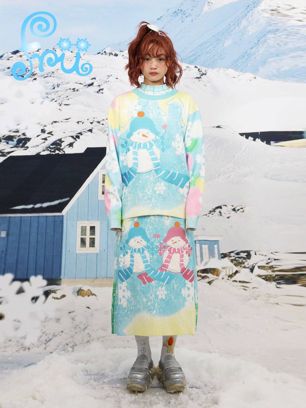 Women's Blue Loose A-Line Skirt