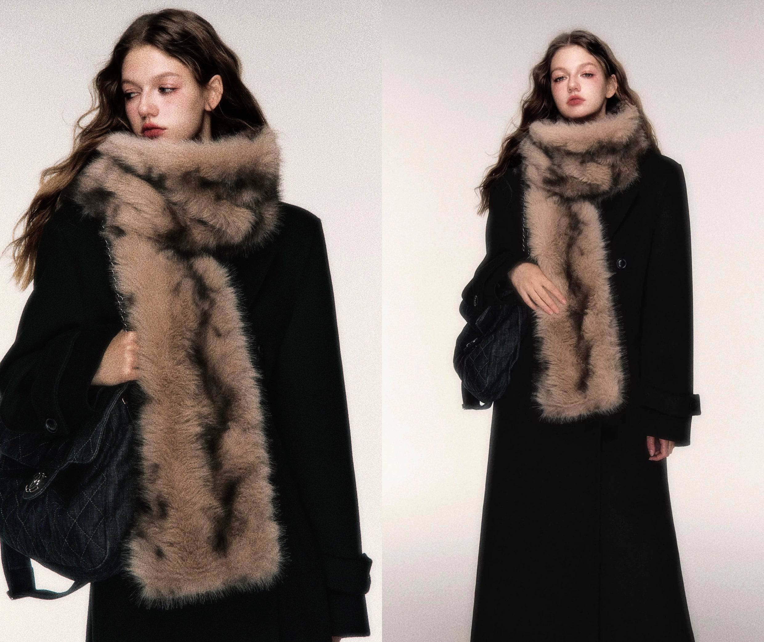 Retro Warm Fur Winter Scarf