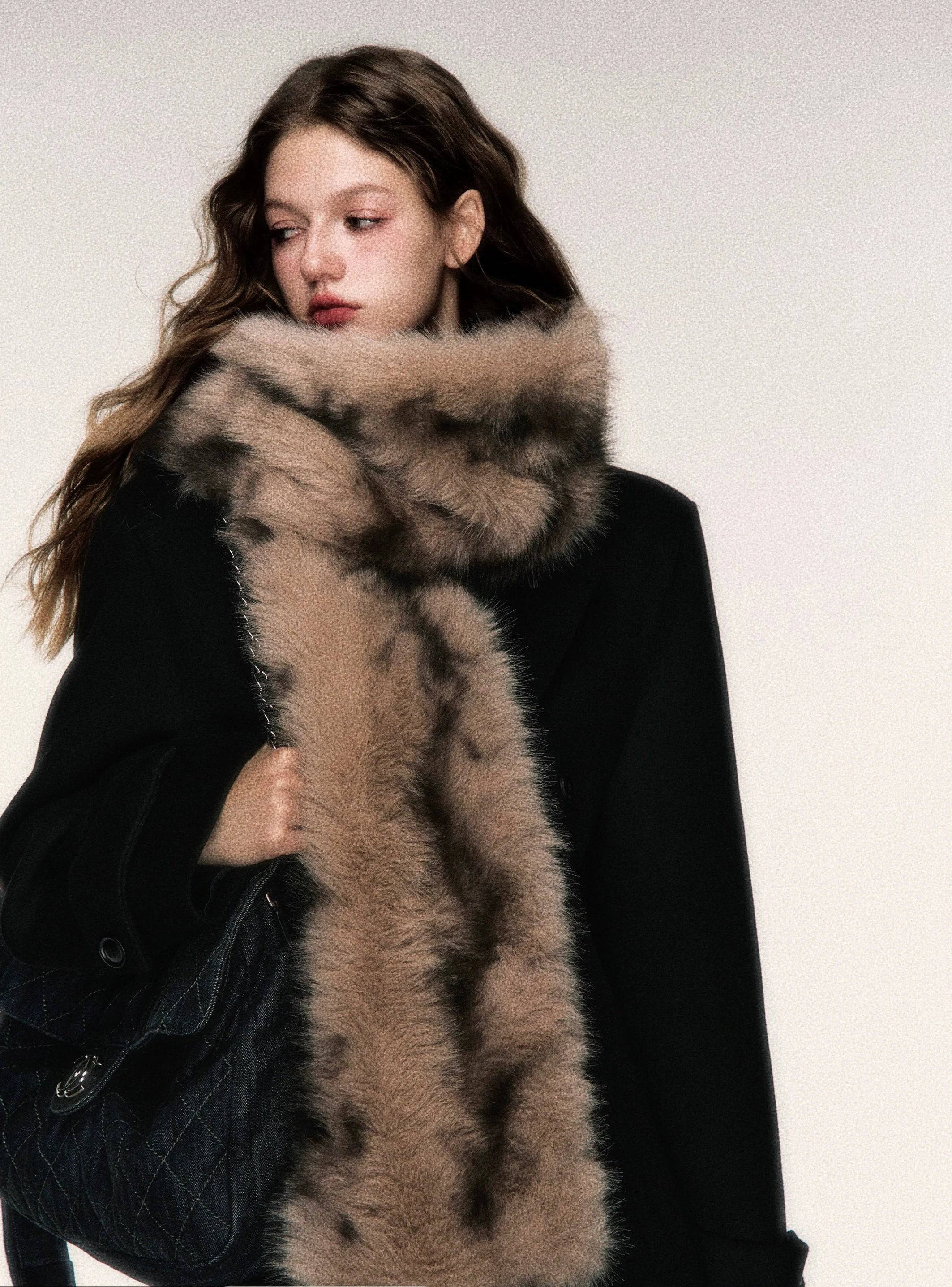 Retro Warm Fur Winter Scarf