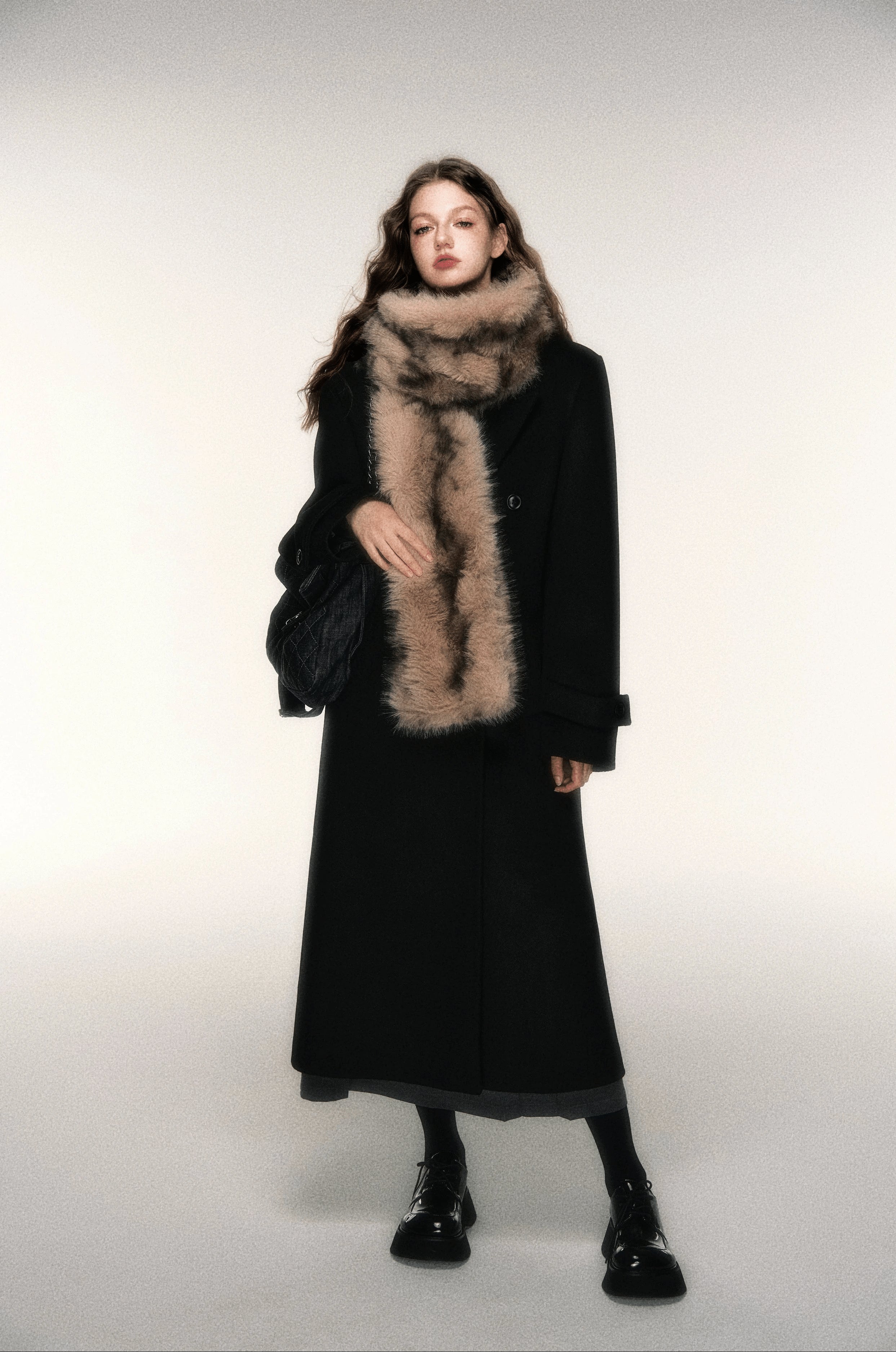 Retro Warm Fur Winter Scarf