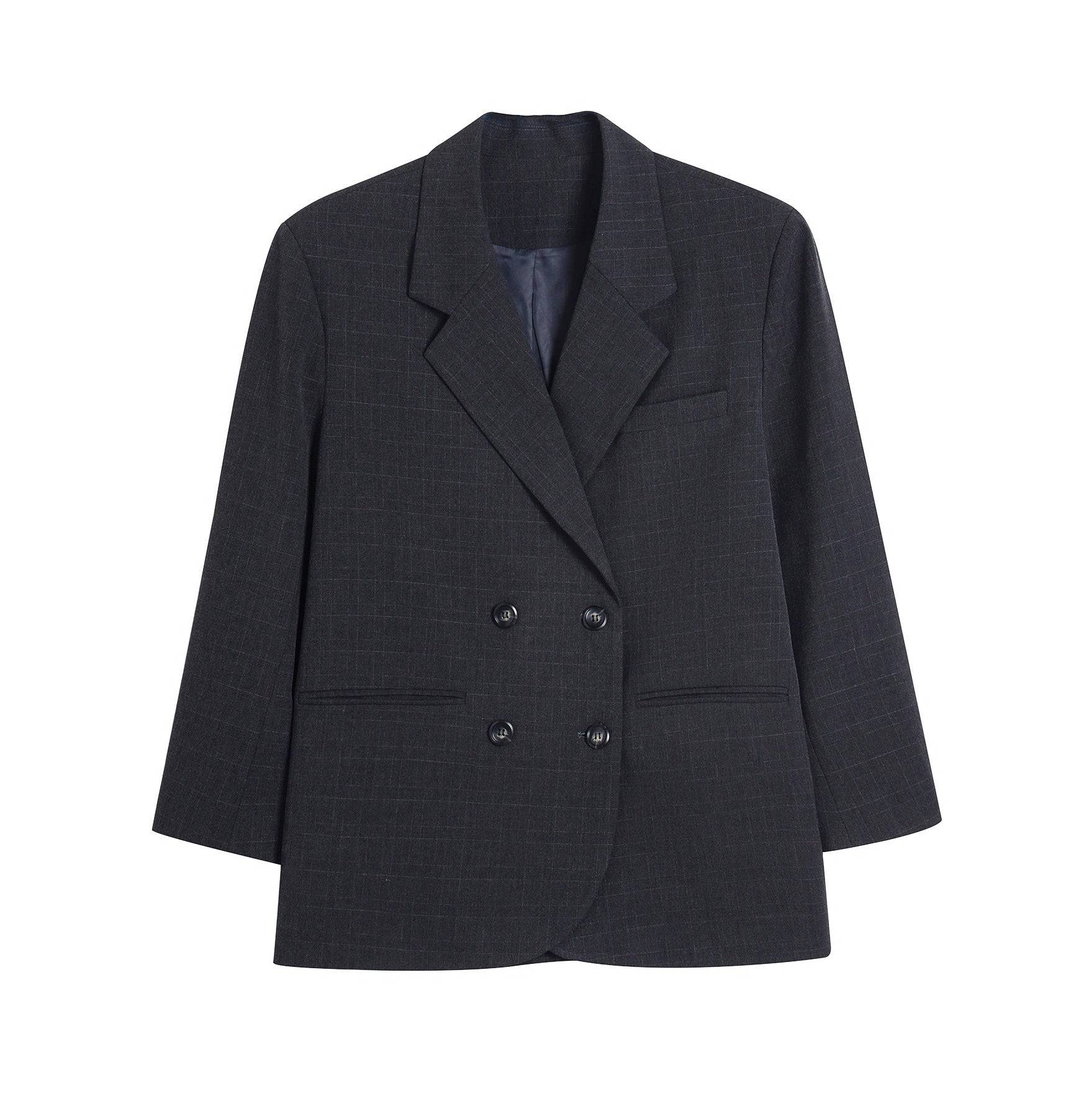 Women's Check Casual Suit Jacket