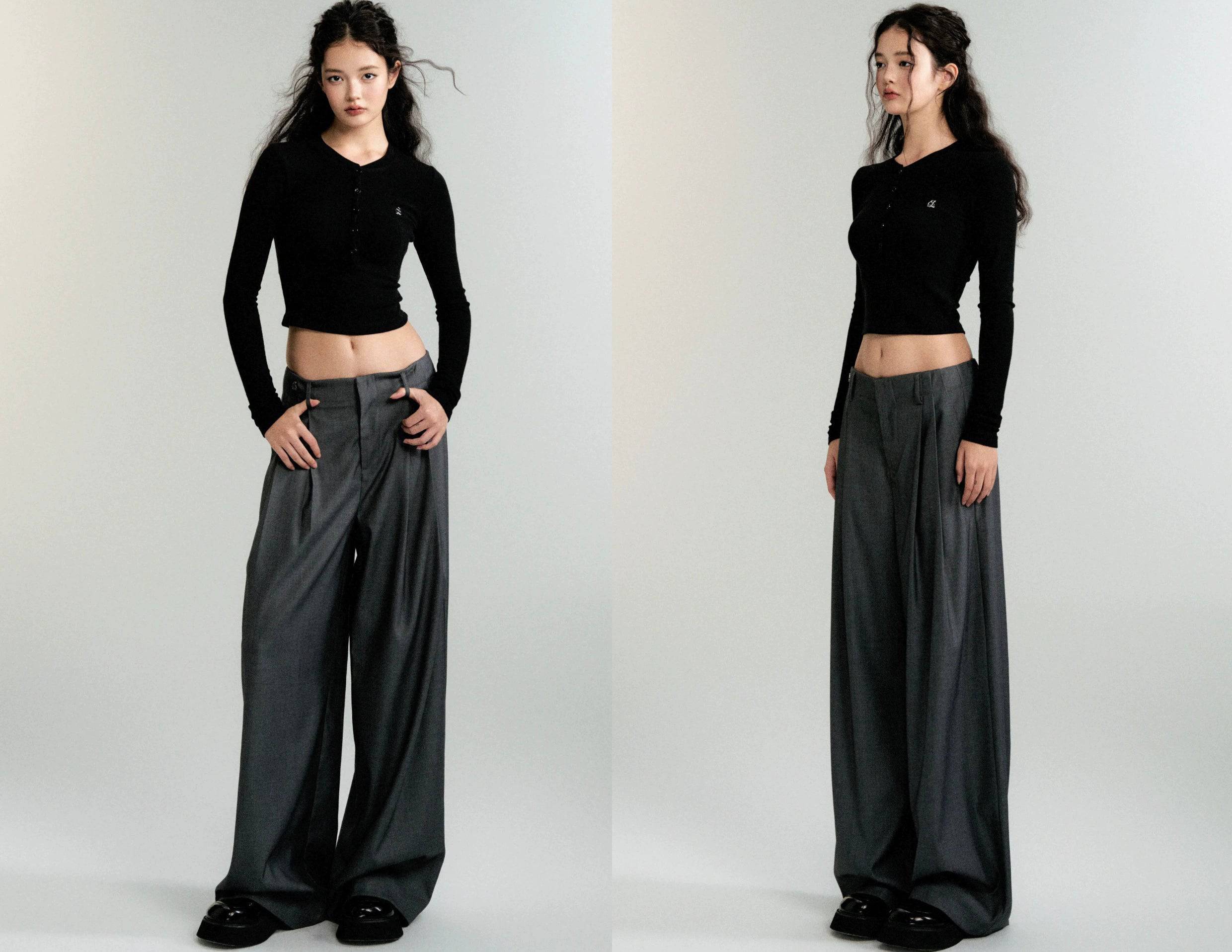 Women's Classic Loose Padded Shoulder Suit Trouser Set