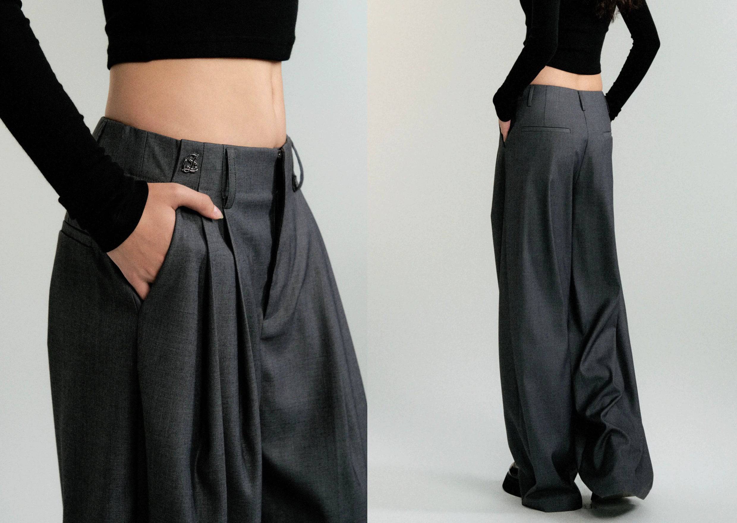 Women's Classic Loose Padded Shoulder Suit Trouser Set