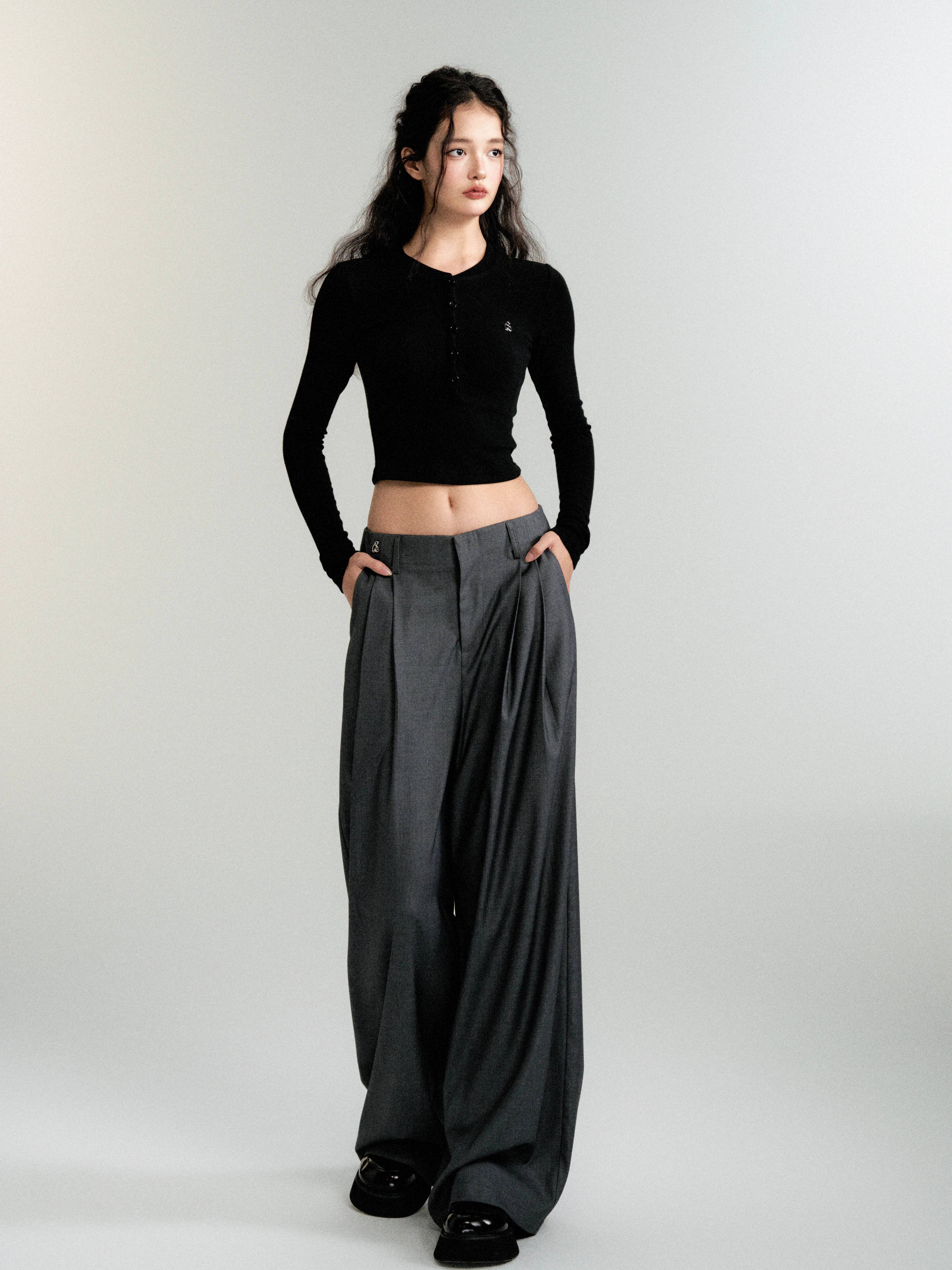 Women's Classic Loose Padded Shoulder Suit Trouser Set