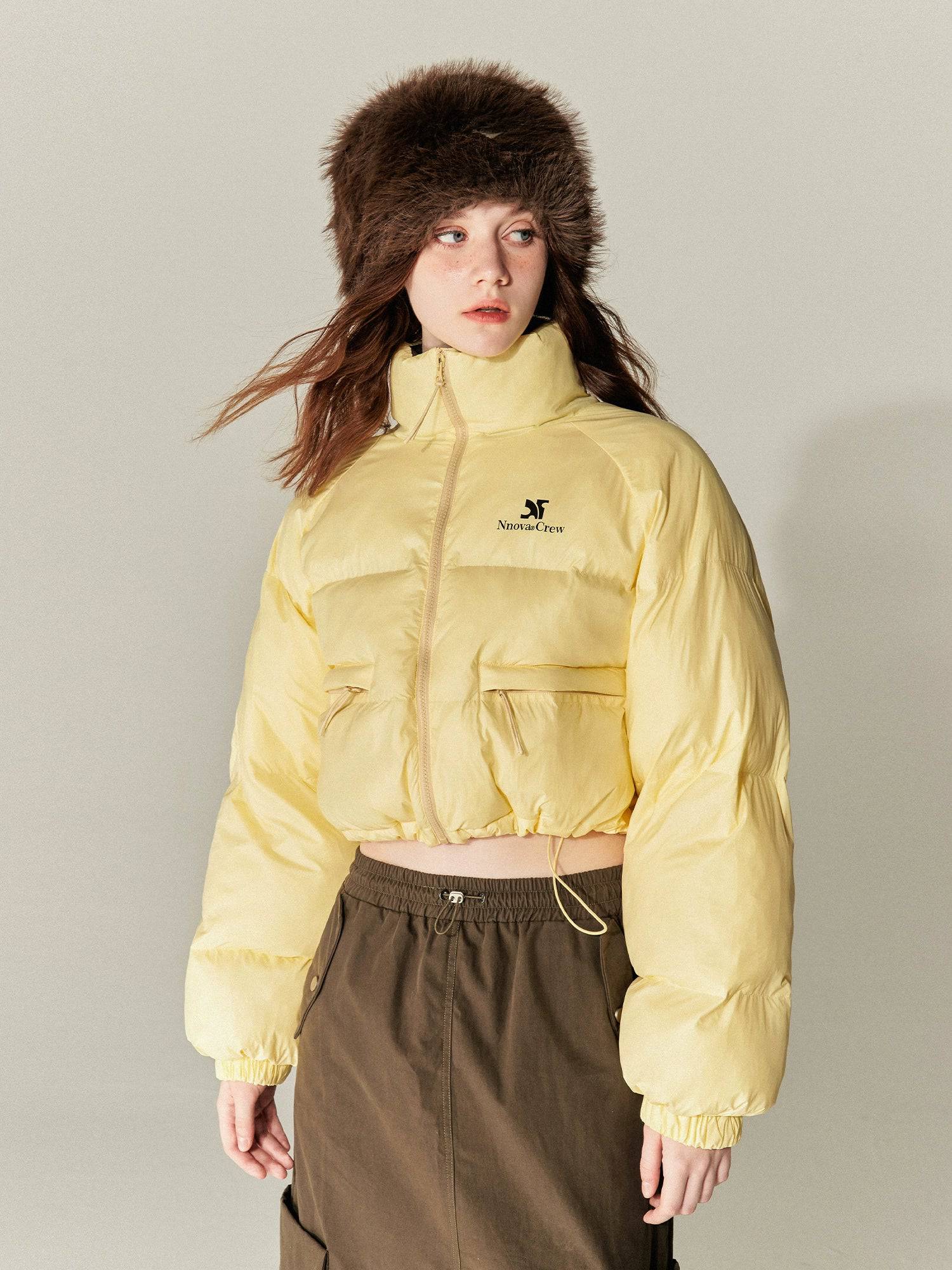 Women's Vintage Stand Collar Quilted Cotton Thick Short Coat