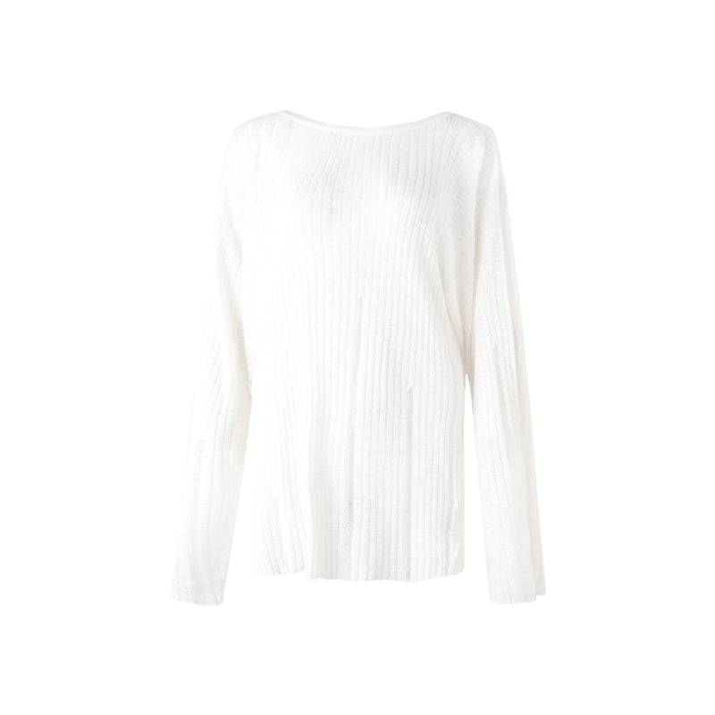 Women's Cut-Out Loose Knit Spring Blouse