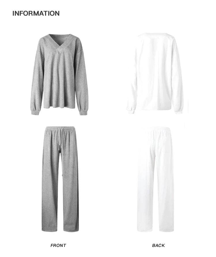 Women's V-Neck Terry Cloth Winter Casual Top