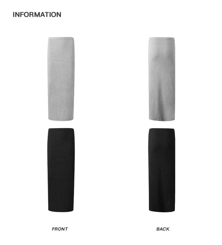 Women's Elastic Waist Draped Knit Maxi Skirt