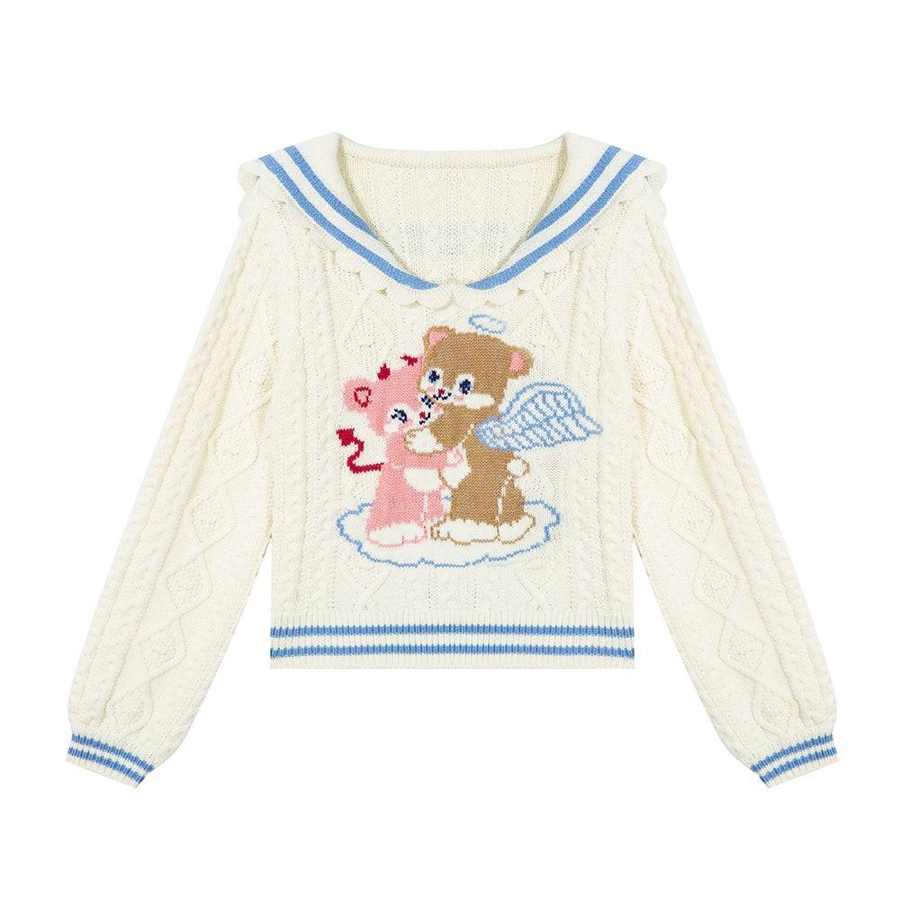 Classic Autumn Sailor Outfit – Vintage-Inspired Dress with Peach Heart