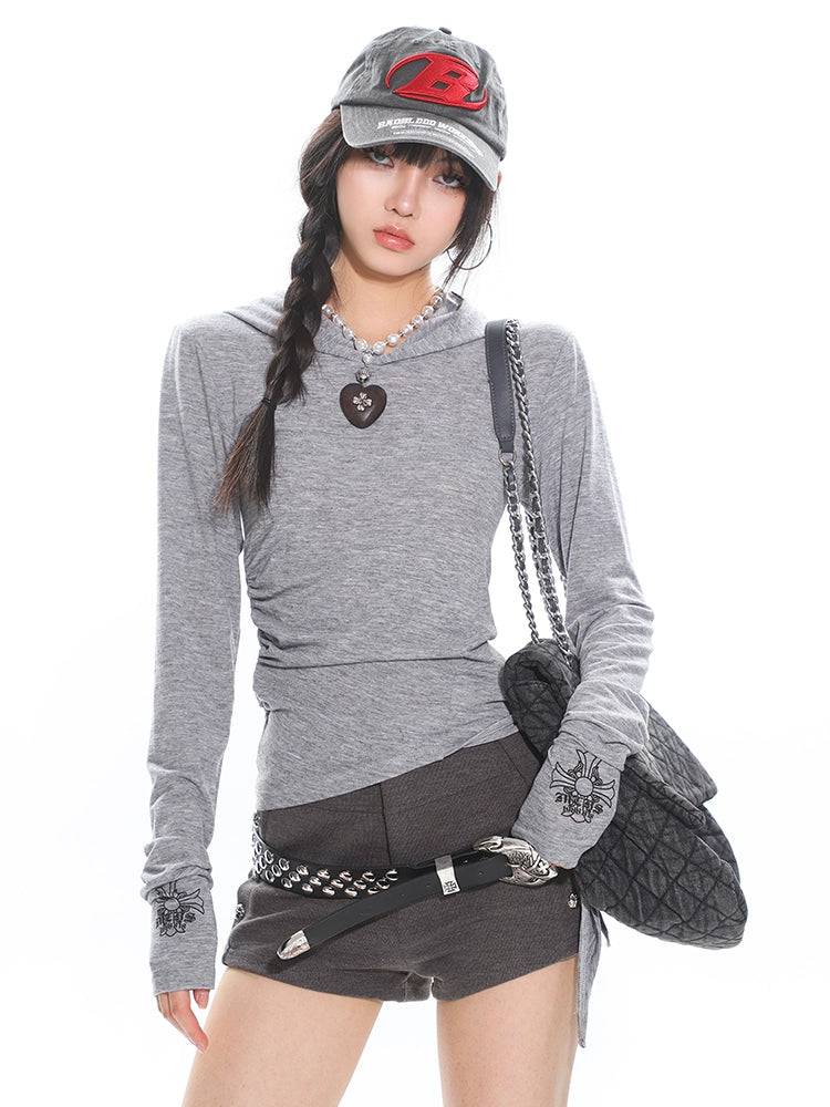 Women's Strappy Cinched Waist Cross Print T-Shirt