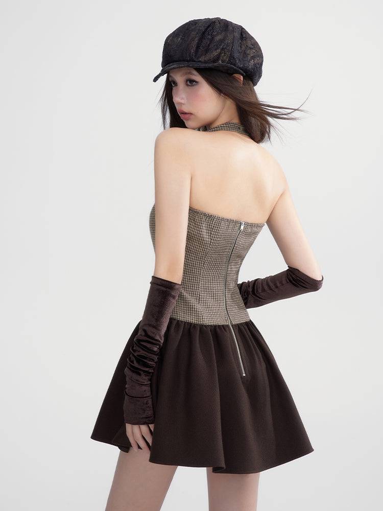 Girls' Halterneck Bow Sweetheart Dress