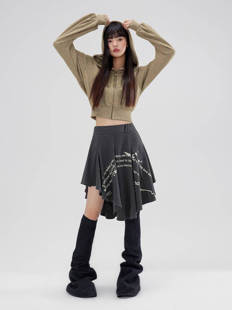 Women's Irregular Hem Short Skirt