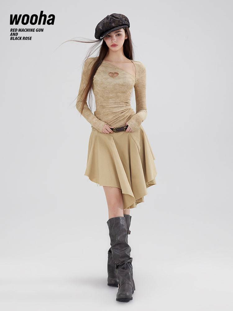 Women's Irregular Hem Short Skirt