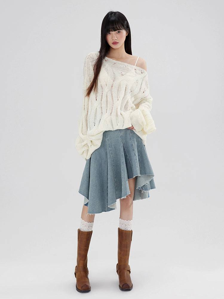 Women's Irregular Hem Short Skirt