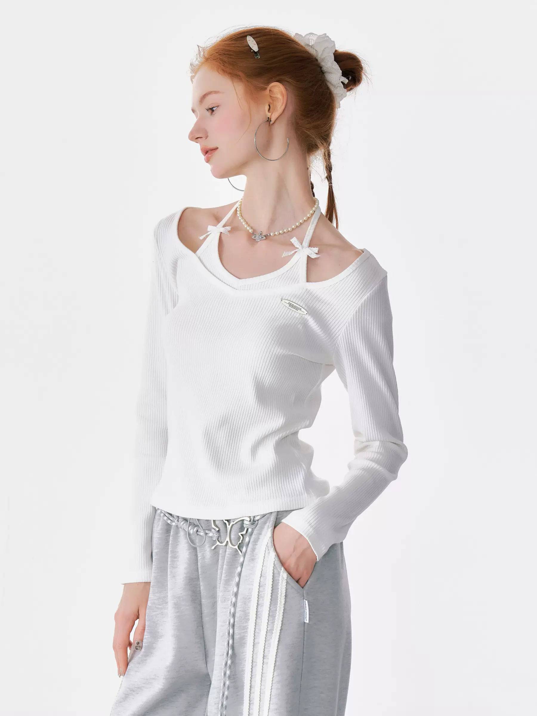 Women's Halterneck Long Sleeve T-Shirt