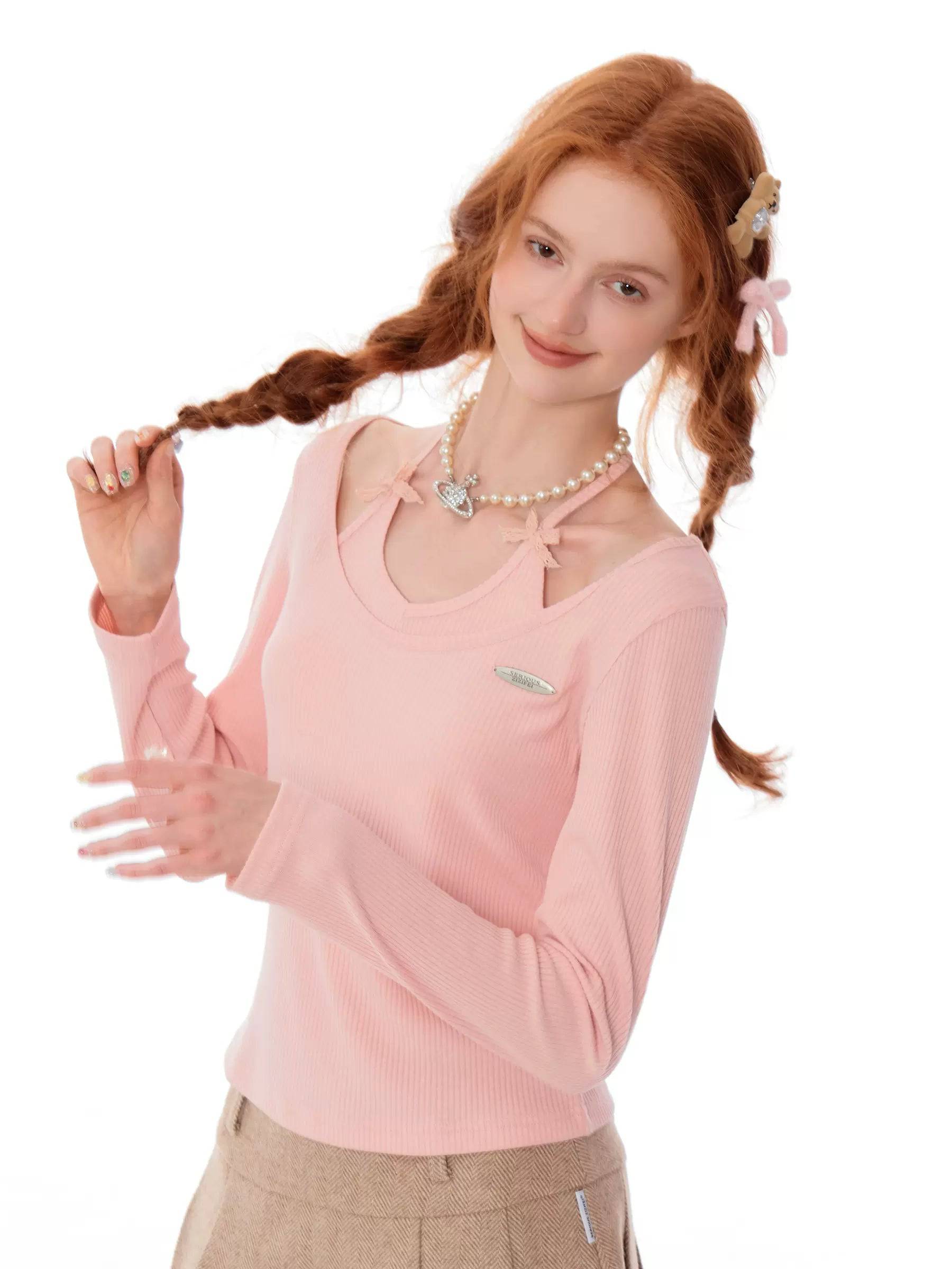 Women's Halterneck Long Sleeve T-Shirt