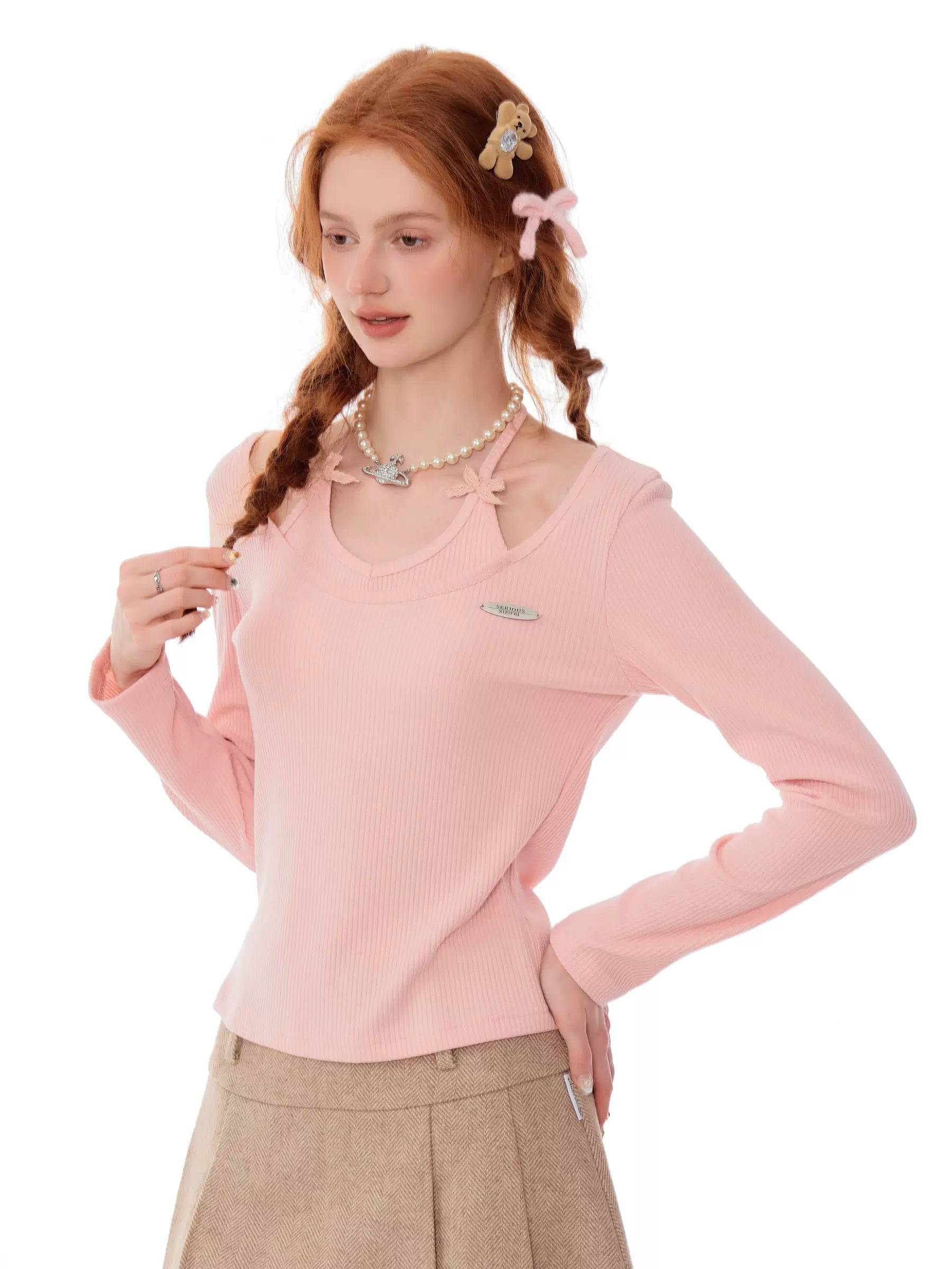 Women's Halterneck Long Sleeve T-Shirt